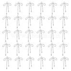 30Pcs Alloy Pendants, Bowknot, Platinum, 32.5x20x3mm, Hole: 1.4mm(FIND-FH0010-03P)