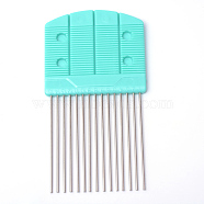 Paper Quilling Combs, Paper Craft Tool, Turquoise, 140x80x7mm(X-DIY-R067-08)