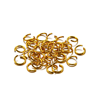 Aluminum Jump Rings, Open Jump Rings, Round Ring, Gold, 18 Gauge, 8x1mm, Inner Diameter: 6.5mm, about 300pcs/bag(ALUM-CJC0001-01N-A)