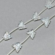 Natural Quartz Crystal Beads Strands, Butterfly, 10~13x13~17x3~5mm, Hole: 0.5~1mm, about 14pcs/strand, 15.55 inch(G-T014-06)