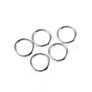 304 Stainless Steel Jump Rings, Open Jump Rings, Stainless Steel Color, 21 Gauge, 6x0.7mm, Inner Diameter: 4.6mm(STAS-E147-38P-6mm)