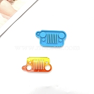 Car DIY Pendant Silicone Molds, Resin Casting Molds, For UV Resin, Epoxy Resin Jewelry Making, Deep Sky Blue, 73x37x7mm, Hole: 4mm(SIMO-H004-10)