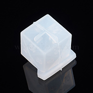 Silicone Dice Molds, Resin Casting Molds, For UV Resin, Epoxy Resin Jewelry Making, Cube Dice, White, 25x28x30mm, Lid: 17x25x3.5mm, Base: 27x28x24mm(X-DIY-L021-21)