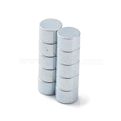 Flat Round Refrigerator Magnets, Office Magnets, Whiteboard Magnets, Sturdy Mini Magnets, Platinum, 3x2mm(FIND-K012-02C)