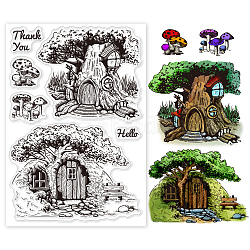Custom PVC Plastic Clear Stamps, for DIY Scrapbooking, Photo Album Decorative, Cards Making, Tree, 160x110x3mm(DIY-WH0448-0357)