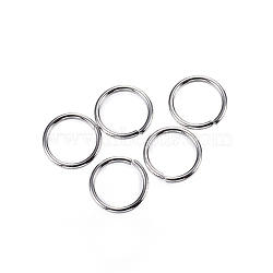 Tarnish Resistant 304 Stainless Steel Jump Rings, Open Jump Rings, Stainless Steel Color, 21 Gauge, 6x0.7mm, Inner Diameter: 4.6mm(STAS-E147-38P-6mm)