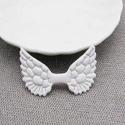 Cloth Embossing Wings, Decorate Accessories, White, 30x50x1.5mm(FIND-PW0001-032A)