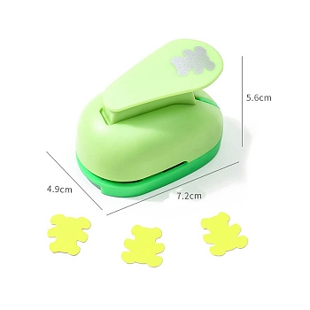 Plastic Paper Craft Hole Punches, Paper Puncher for DIY Paper Cutter Crafts & Scrapbooking, Bear, 49x72x56mm