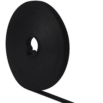 Blending Reusable Cable Straps Cable Ties, Hook and Loop Tapes, for Cords Cable Management, Black, 12x1.2mm, 15m/roll