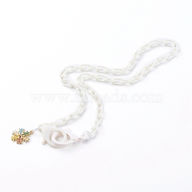Mixed Shapes Christmas Theme Personalized Acrylic Cable Chain Necklaces(NJEW-JN03403)-2