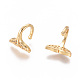 Golden Plated Brass Micro Pave Cubic Zirconia Cuff Earrings(EJEW-L244-40G)-2