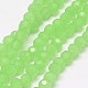 Faceted(32 Facets) Imitation Jade Round Glass Beads Strands(X-EGLA-J042-4mm-28)-1