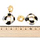 304 Stainless Steel Enamel Dangle Stud Earrings for Women(EJEW-F353-01G-02)-5