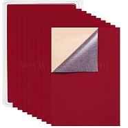 Adhesive Velvet Flocking Liner, for Jewelry Drawer Craft Fabric Peel Stick, Dark Red, 250x0.8mm, 50yards/roll(OCOR-WH0030-78W-01)