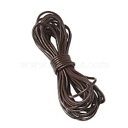 Cowhide Leather Cord, Leather Jewelry Cord, Jewelry DIY Making Material, Round, Coffee, 2mm(WL-TAC0002-01A-2mm)