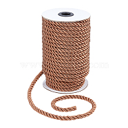BENECREAT Nylon Thread, for Home Decorate, Upholstery, Curtain Tieback, Honor Cord, Light Khaki, 8mm, 20m/roll(NWIR-BC0002-04-12)