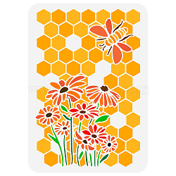 Plastic Drawing Painting Stencils Templates, for Painting on Scrapbook Fabric Tiles Floor Furniture Wood, Rectangle, Hive Pattern, 29.7x21cm(DIY-WH0396-399)