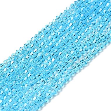 3mm LightSkyBlue Bicone Glass Beads