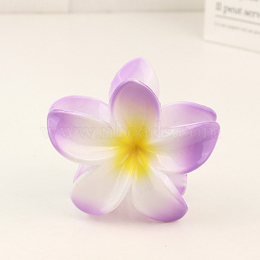 Blue Violet Plastic Claw Hair Clips