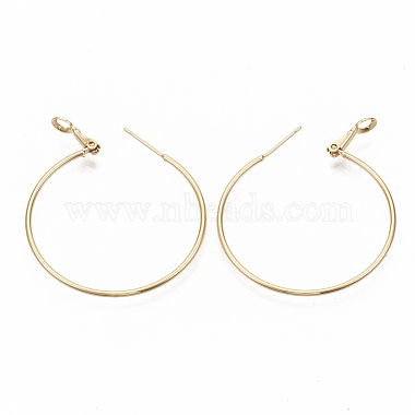 Brass Hoop Earrings(X-EJEW-T007-01G-NF)-2