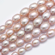 Natural Cultured Freshwater PearlBeads Strands, Graduated, Thistle, 5~12x4~9mm, Hole: 0.8mm, about 62pcs/strand, 15.7 inch(PEAR-K003-21B)