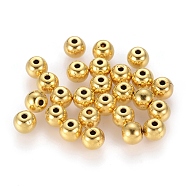 Tibetan Style Alloy Beads, Lead Free & Cadmium Free, Round, Antique Golden, 6x6x5mm, Hole: 1.5mm(K0PAG031)
