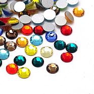 Glass Flat Back Rhinestone, Grade A, Back Plated, Faceted, Half Round, Mixed Color, 1.7~1.8mm, about 1440pcs/bag(RGLA-C002-SS5-M)
