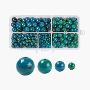 340Pcs 4 Sizes Synthetic Chrysocolla Beads, Round, 4mm/6mm/8mm/10mm, Hole: 0.6~1mm(G-LS0001-31)