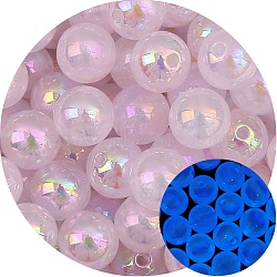 Luminous Acrylic Bead, Round, Plum, 12mm, 5pcs/bag(PW23060816532)