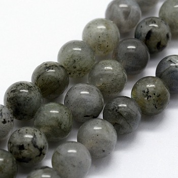 Natural Labradorite Beads Strands, Round, 6mm, Hole: 0.8mm, about 63pcs/strand,  14.76 inch(37.5cm)
