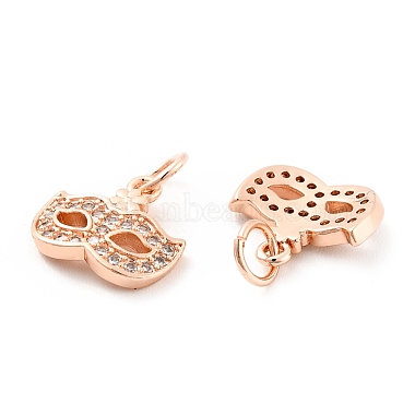 Mask Brass Micro Pave Clear Cubic Zirconia Charms(KK-G425-08)-3