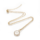 Brass Initial Pendant Necklaces(NJEW-I230-24G-M)-1