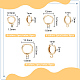 nbeads 24pcs 12 styles de boucles d'oreilles créoles en laiton(FIND-NB0004-54)-2