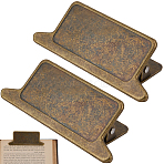 2Pcs Alloy Clips, for Paper Document, School Office Supplies, Rectangle, Antique Bronze, 33.5x84.5x23mm(AJEW-CP0011-62)