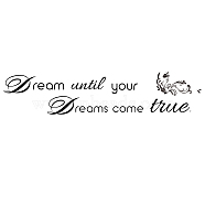PVC Quotes Wall Sticker, for Stairway Home Decoration, Black, 17.8x71cm(DIY-WH0200-015)