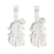 Transparent Acrylic Big Pendants, Violin Charms, Clear, 55x22x5.5mm, Hole: 3mm, about 167pcs/500g(TACR-G048-29)