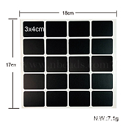 Waterproof PVC Adhesive Stickers, for Label, Rectangle, Black, 18x17cm, Tags: 3x4cm(STIC-PW0001-067A)