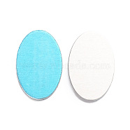 Blank Aluminum Custom Engraving Name Plate, Business Card Blanks, Oval, Platinum, 28x18x1.5mm(ALUM-WH0164-72P)
