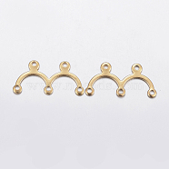 Ion Plating(IP) 304 Stainless Steel Chandelier Components, Golden, 8.5x17x0.5mm, Hole: 1mm(STAS-F136-06G)