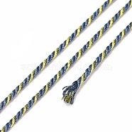 Polycotton Filigree Cord, Braided Rope, with Plastic Reel, for Wall Hanging, Crafts, Gift Wrapping, Marine Blue, 1.5mm, about 21.87 Yards(20m)/Roll(OCOR-E027-02C-24)