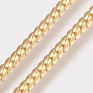 Vacuum Plating Brass Chain Necklaces Making, with Lobster Claw Clasps, Long-lasting Plated, Real 24K Gold Plated, 23.4 inch(59.5cm), 2mm(NJEW-O101-21G)