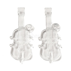 Transparent Acrylic Big Pendants, Violin Charms, Clear, 55x22x5.5mm, Hole: 3mm, about 167pcs/500g(TACR-G048-29)