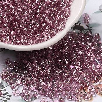 Baking Paint Glass Seed Beads, Peanut, Pale Violet Red, 3.5~4x2~2.5x2~2.3mm, Hole: 0.8mm