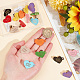 10Pcs 10 Colors Dopamine Color Series Heart with Word Spray Painted Alloy Adjustable Jean Button Pins(FIND-GO0001-45)-3