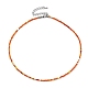 Glass Beaded Necklace(NJEW-Z029-05M)-1