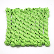 Braided Polyester Cords, Lime Green, 1mm, about 28.43 yards(26m)/bundle, 10 bundles/bag(OCOR-Q039-031)