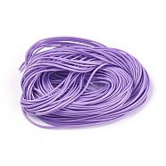 Korean Waxed Polyester Cords, Lilac, 1mm, about 16.4 yards(15m)/bag(YC-WH0002-A10)