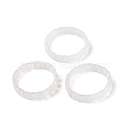 Natural Quartz Crystal Stretch Bracelets, Faceted, Rectangle, 2-3/8 inch(6cm)(BJEW-F406-B23)