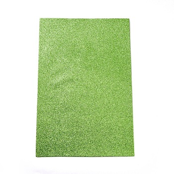 Sparkle PU Leather Fabric, Self-adhesive Fabric, for Shoes Bag Sewing Patchwork DIY Craft Appliques, Yellow Green, 30x20x0.1cm
