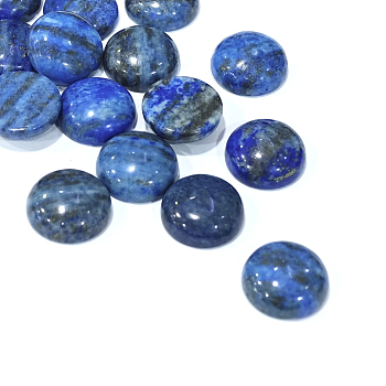 Dyed Natural Lapis Lazuli Gemstone Dome/Half Round Cabochons, 30x7~8mm